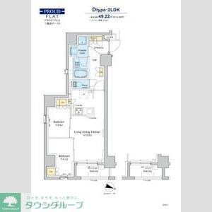 プラウドフラット三越前イーストの物件間取画像