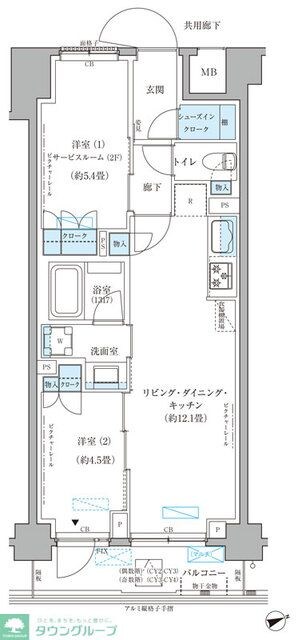 パークアクシス文京本郷の物件間取画像