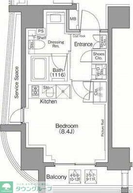 ザ・パークハビオSOHO南青山の物件間取画像