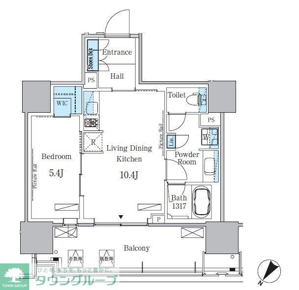 HARUMI FLAG PORT VILLAGE A棟の物件間取画像