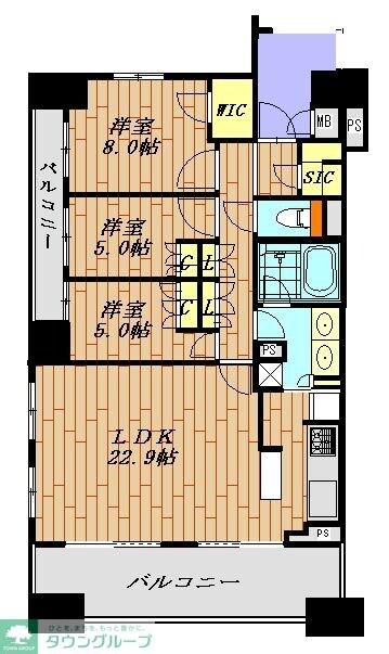 ザ・晴海レジデンスの物件間取画像