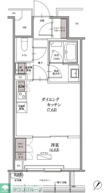 SKナインティ門前仲町の物件間取画像