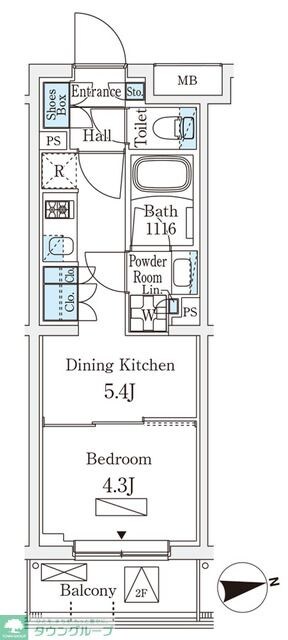 若葉ビューアパートメントの物件間取画像