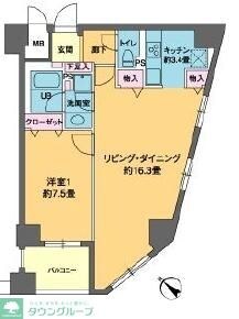 カスタリア茅場町の物件間取画像