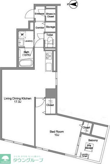 コンフォリア銀座EASTの物件間取画像