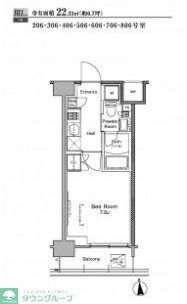 プラウドフラット南品川の物件間取画像