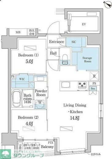 デュオフラッツ日本橋水天宮の物件間取画像