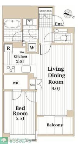 CREVIA日本橋浜町の物件間取画像