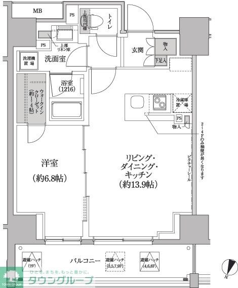 パークハビオ渋谷本町レジデンスの物件間取画像