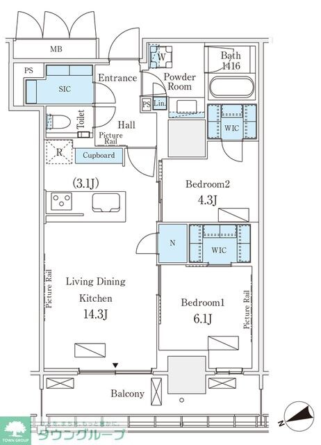 ロイヤルパークス品川の物件間取画像