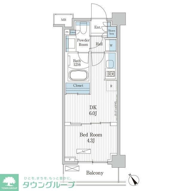 パークアクシス門前仲町テラスの物件間取画像