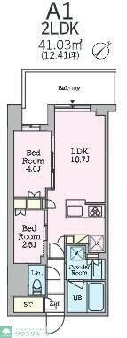 クレストコート旗の台の物件間取画像