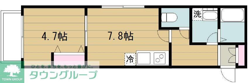 タウンコード南品川の物件間取画像