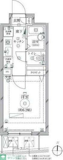 リクレイシア西麻布I番館の物件間取画像