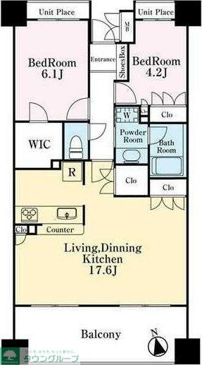 イトーピア麻布の物件間取画像