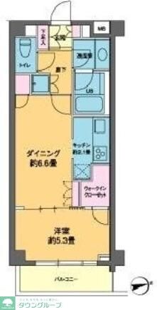 カスタリア高輪台IIの物件間取画像