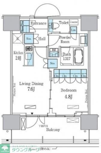 HARUMI FLAG PORT VILLAGE C棟の物件間取画像