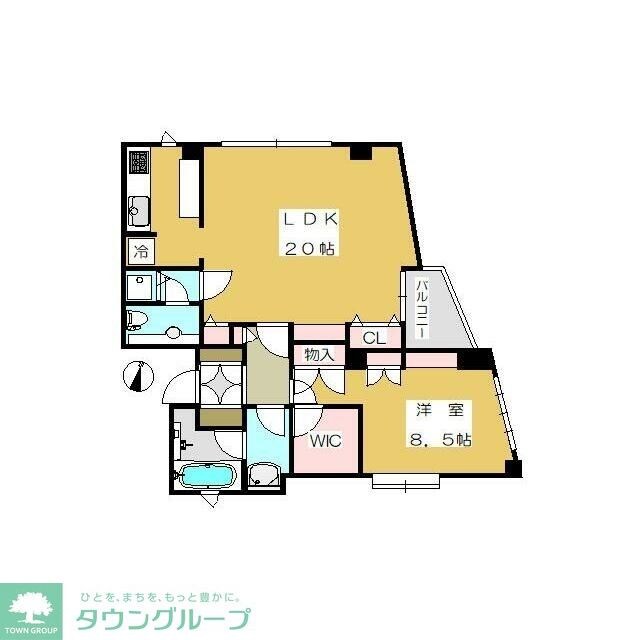 エスター南麻布の物件間取画像