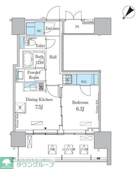HARUMI FLAG PORT VILLAGE D棟の物件間取画像