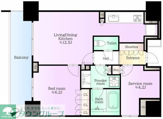 グランスイート麻布六本木の物件間取画像