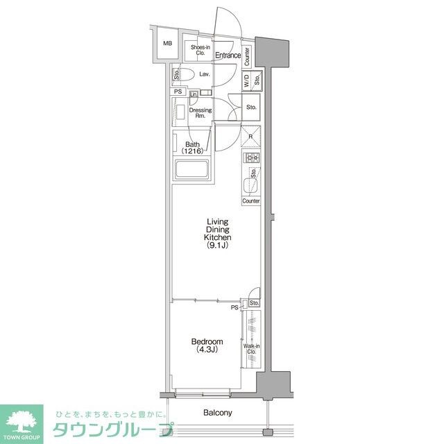 ザ・パークハビオSOHO代々木公園の物件間取画像