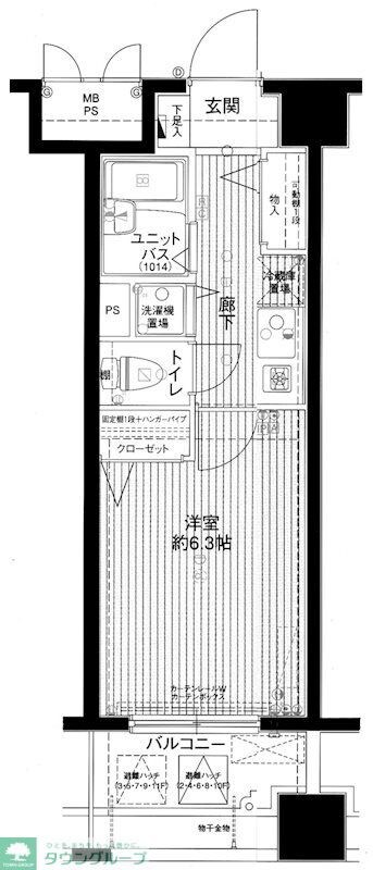 メインステージ赤坂IIの物件間取画像