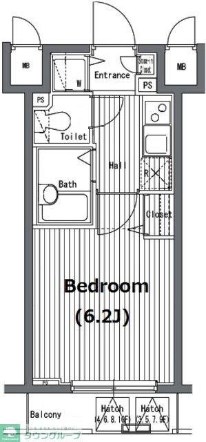 ガラ・グランディ日本橋の物件間取画像