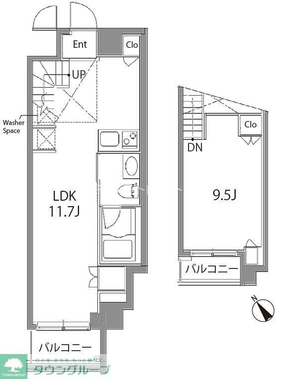 カスタリア中目黒の物件間取画像