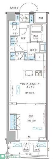 パークアクシス文京本郷の物件間取画像