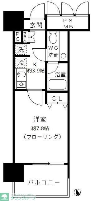 フォンテーヌ芝浦の物件間取画像