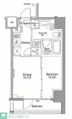 ザ・パークハビオSOHO南青山の物件間取画像