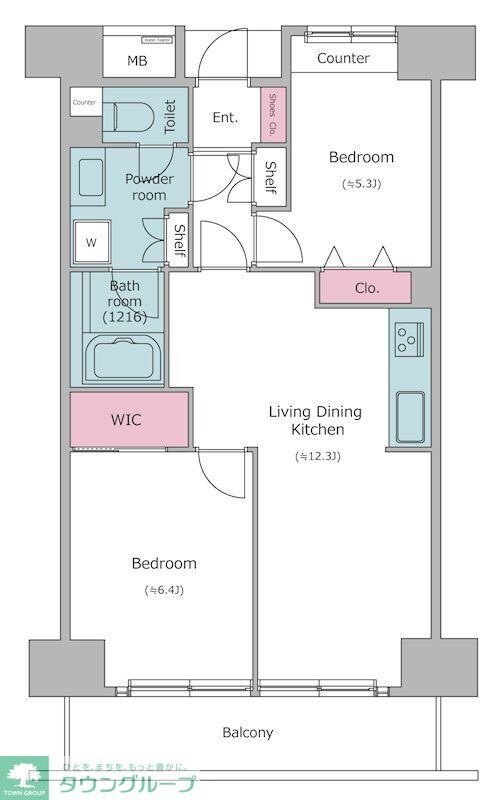 レジディア芝浦の物件間取画像