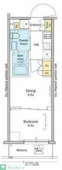 プラウドフラット品川大井町の物件間取画像