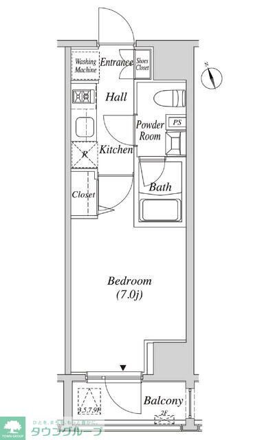 カーサスプレンディッド虎ノ門の物件間取画像