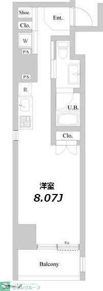 ミリアレジデンス北新宿の物件間取画像
