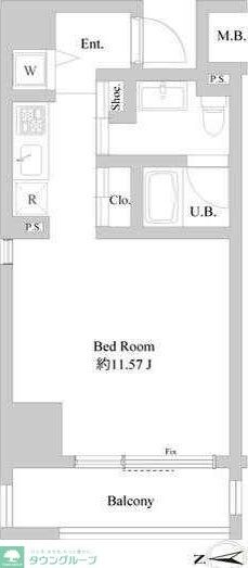 ミリアレジデンス北新宿の物件間取画像