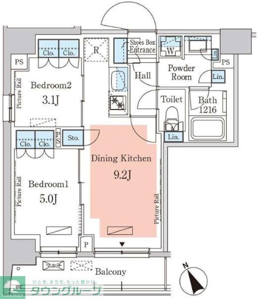 パークアクシス日本橋茅場町ステーションゲートの物件間取画像