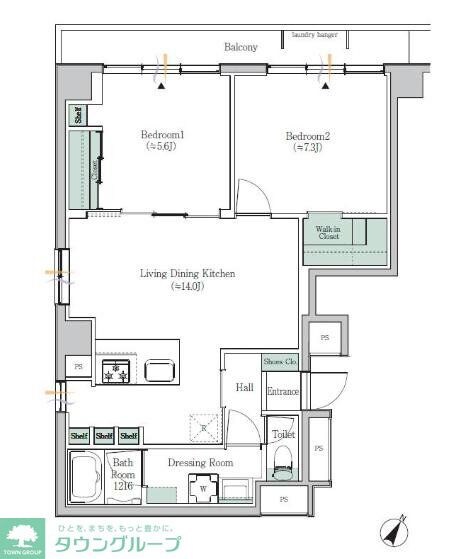 ブルックサイド水天宮前の物件間取画像