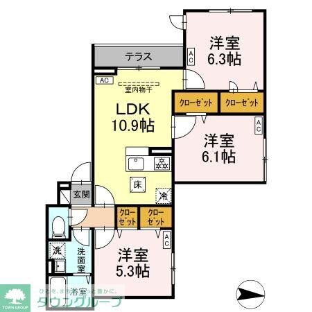 アンソレイエIIの物件間取画像