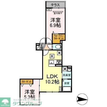 アンソレイエIIの物件間取画像