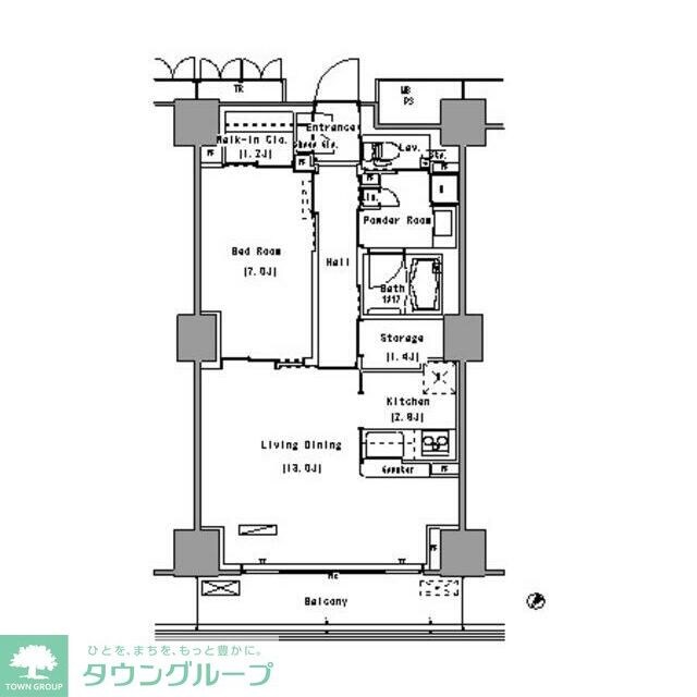 パークアクシス豊洲の物件間取画像