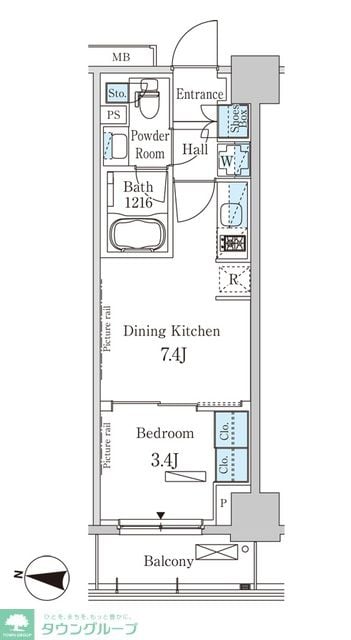 パークアクシス木場キャナル ウエストの物件間取画像