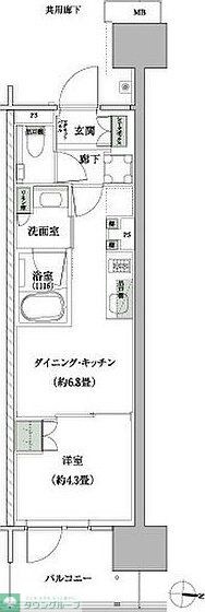 ザ・パークハウス亀戸九丁目の物件間取画像