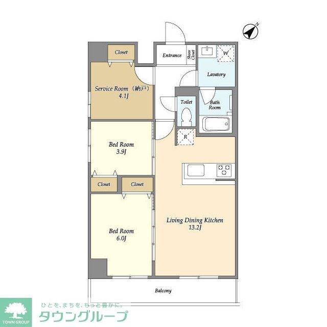 グランカーサ西葛西の物件間取画像