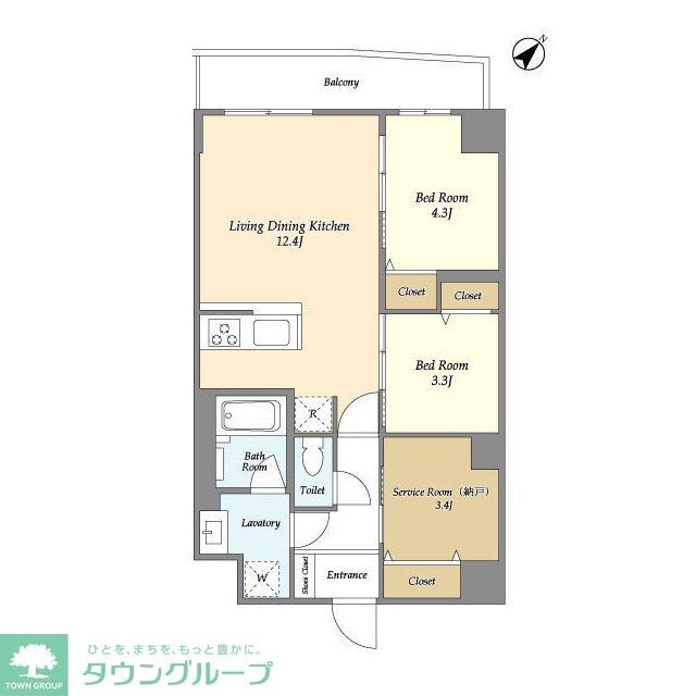 グランカーサ西葛西の物件間取画像