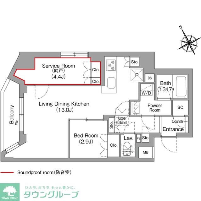 コンフォリア・リヴ平井MUTIOの物件間取画像