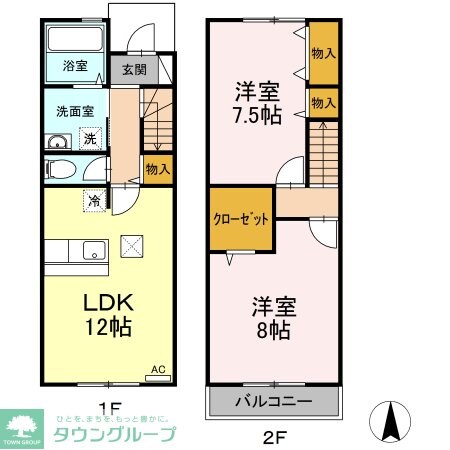 デルフィ参番館の物件間取画像