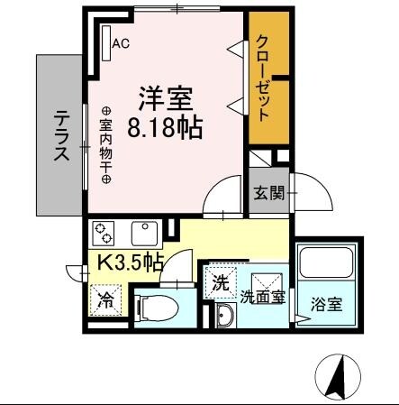 シティハイムEの物件間取画像