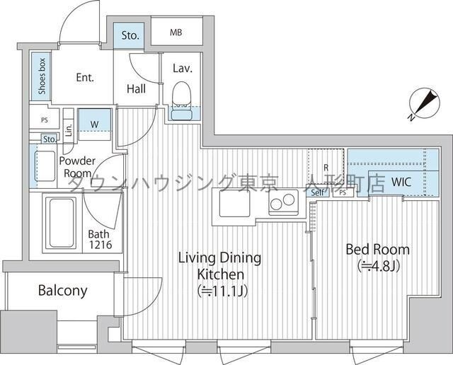 バウスフラッツ日本橋浜町の物件間取画像