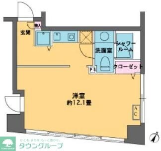 カスタリア水天宮IIの物件間取画像